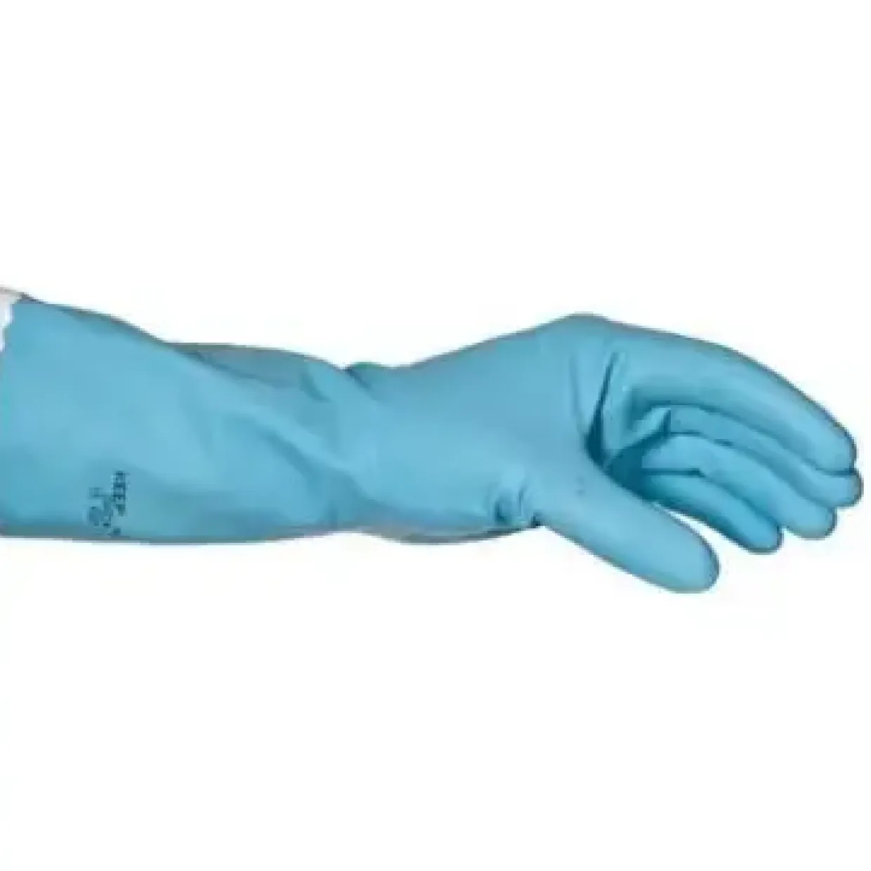Handske Foodtech str M med Velourisering Latex Blå - 12 par/ps