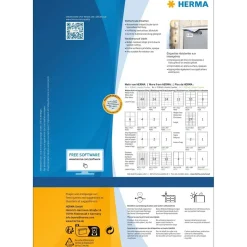 Herma etiket inkjet film ekstra stærk 63,5X29,6 mat (1080)