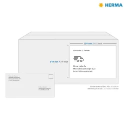 Herma etiket recycled 199,6x289,1 hvid (80)
