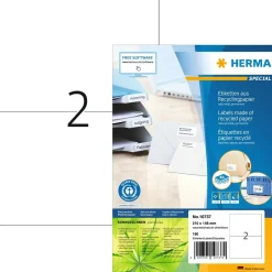 Herma etiket recycled 199,6x289,1 hvid (80)
