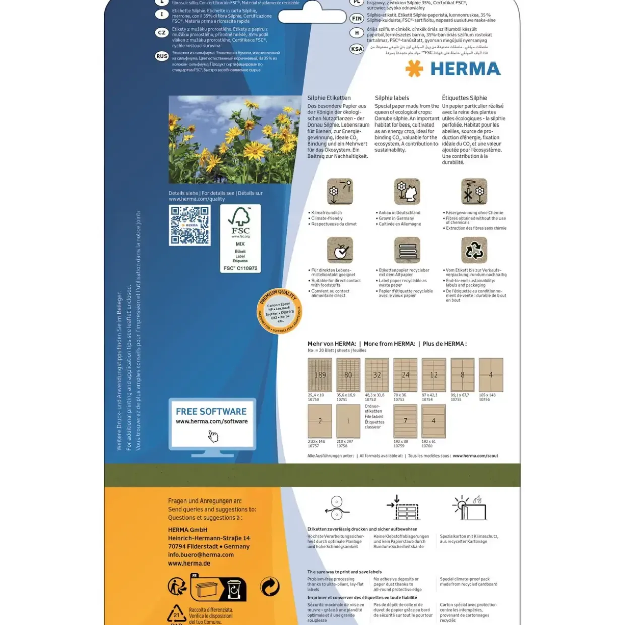 Herma etiket Silphie 210x297 kraftpapir (20)