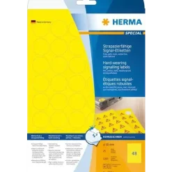 HERMA Herma etiket film ekstra stærk ø30 gul - 1200 labels