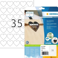 Herma label Premium hjerter 35mm A4 (350)