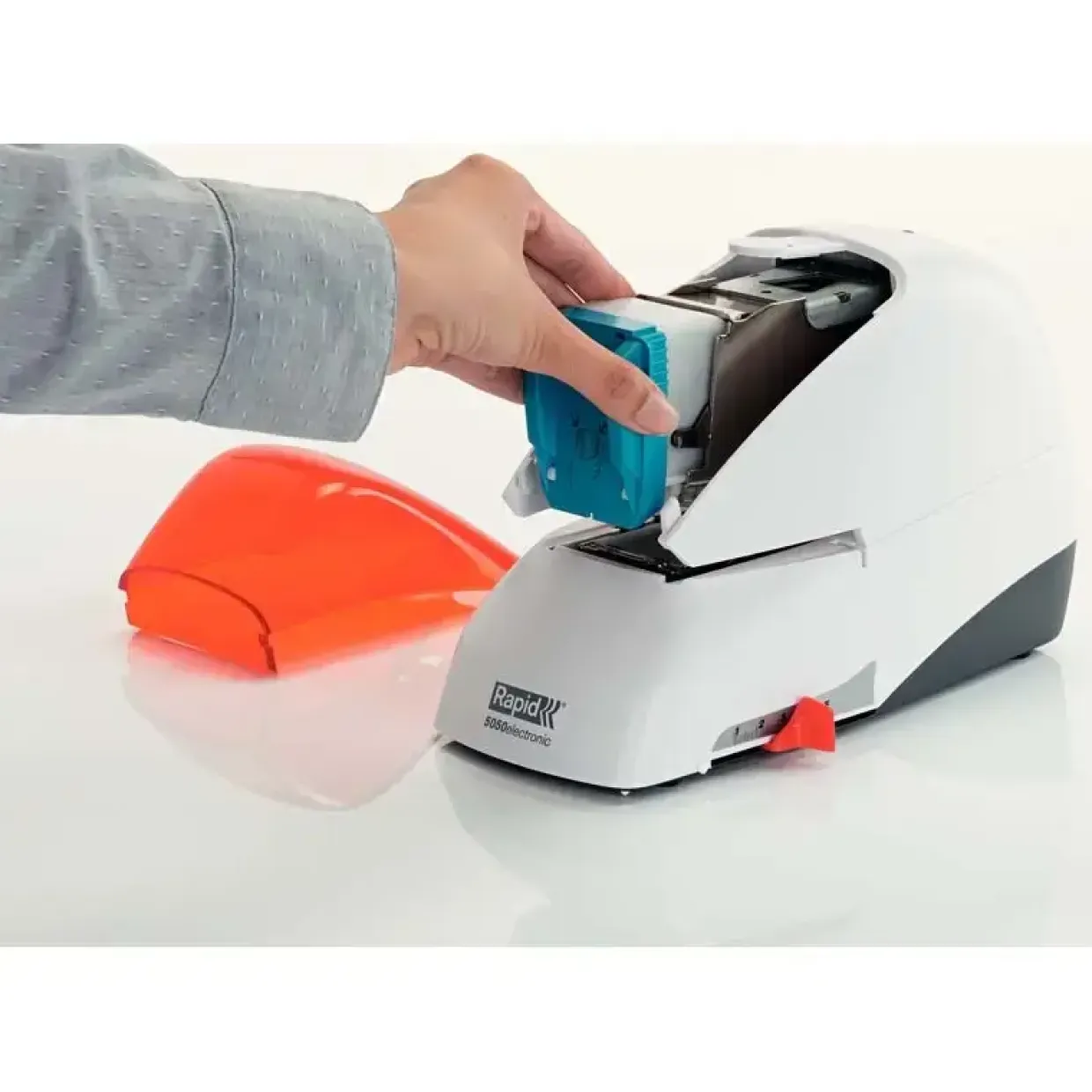 Hæftemaskine Rapid 5050e El 50ark sølv/o t/klammekassette