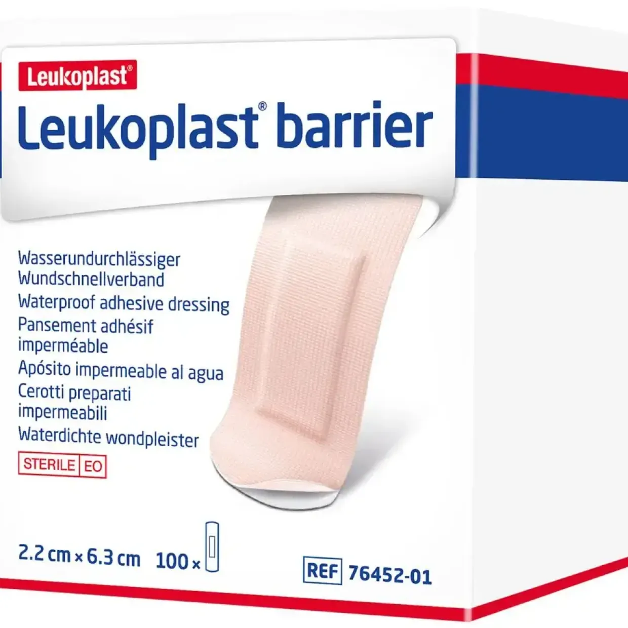 Hæfteplaster - Leukoplast Barrier 6,3x2,2cm - Beige - 1 pakke