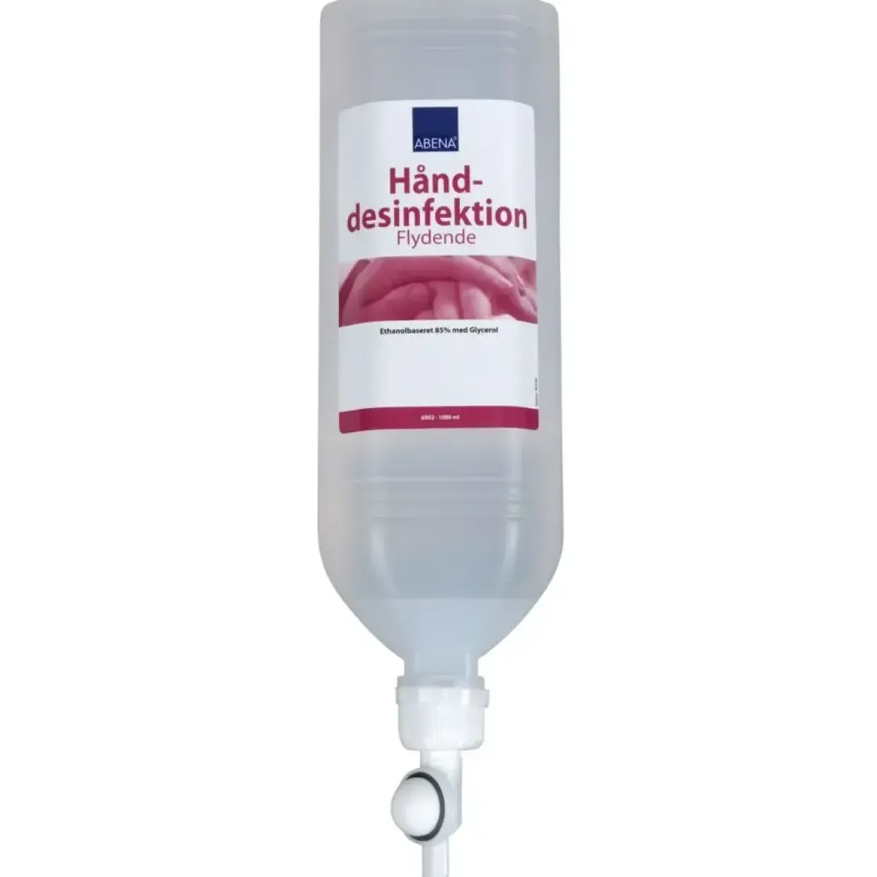 Hånddesinfektion - ABENA - 85% Ethanol - 1000 ml - Til dispenser - 12 stk