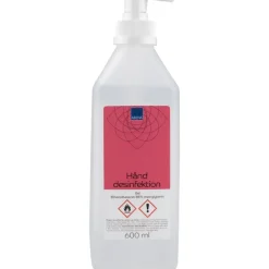 Hånddesinfektionsgel, ABENA, 600 ml, 85% ethanol, flaske med pumpe - 15 stk
