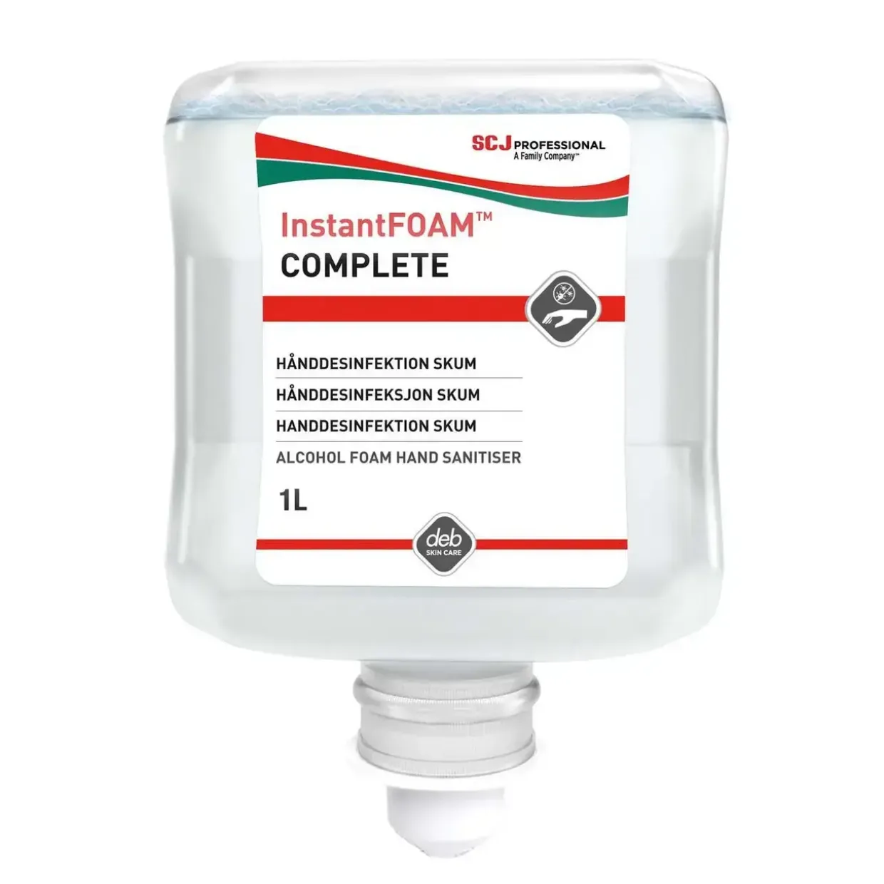 Hånddesinfektion Skum Deb InstantFOAM Complete 80% Ethanol til Dispenser 1 ltr - 6 stk x 1 ltr/krt