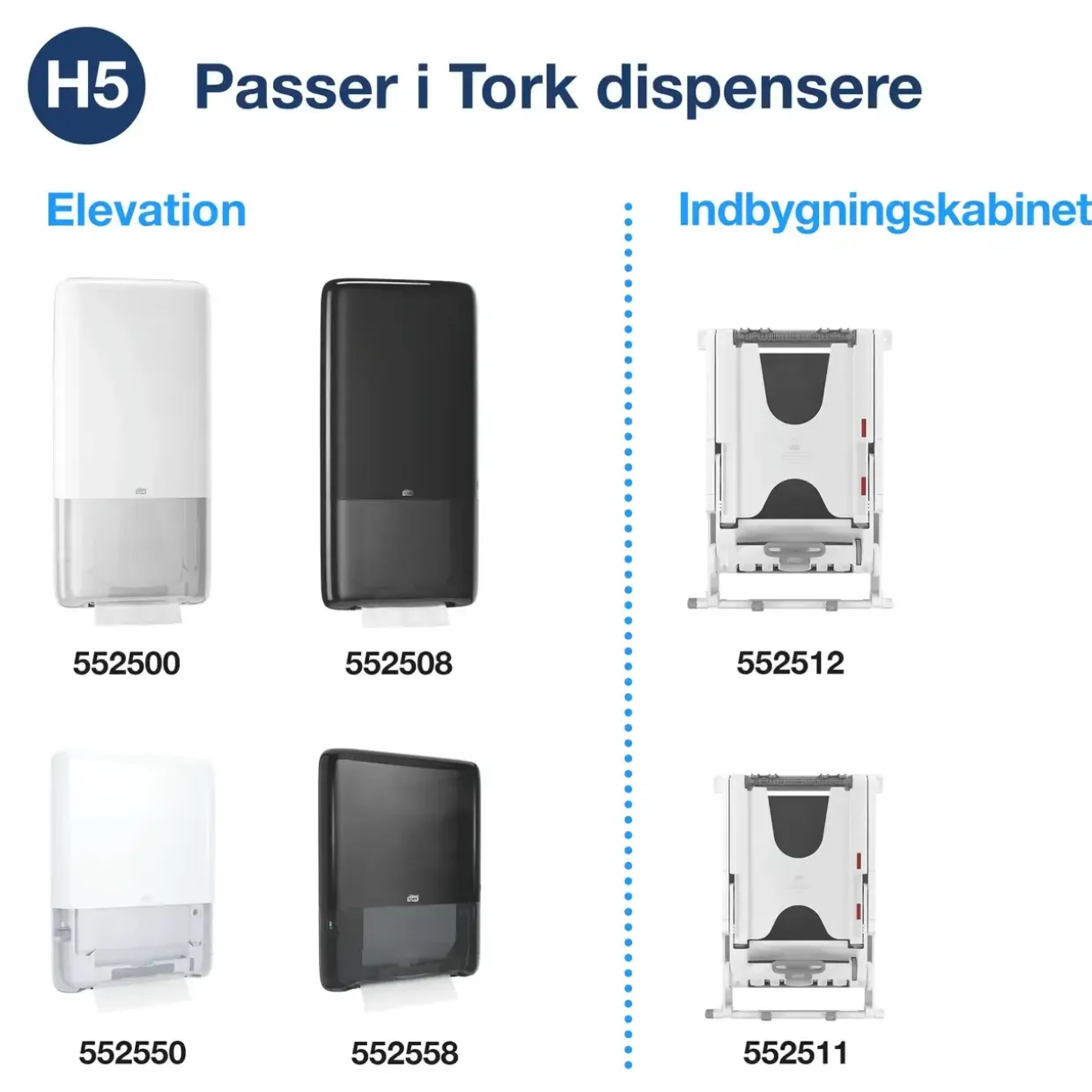 Håndklædeark 1-lags Tork 100585 PeakServe® Continuous® H5 - 410 ark pr pakke - 12 pakker