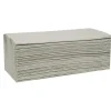 Håndklædeark 1-lags V-fold 20x22cm 11 cm natur 100% genbrugspapir - 250 ark pr pakke - 20 pakker