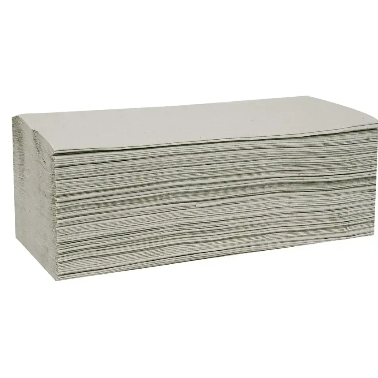 Håndklædeark 1-lags V-fold 20x22cm 11 cm natur 100% genbrugspapir - 250 ark pr pakke - 20 pakker