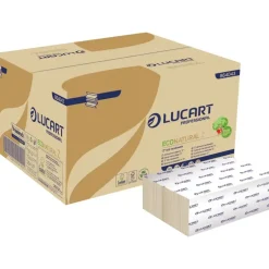 Håndklædeark Lucart T3 Natural 2-lags Z-fold 24x22,5cm 8 cm natur - 200 ark pr pakke - 15 pakker