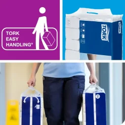 Håndklædeark - Tork H2 Premium - 100297 - 2-lags - 21,2x34 cm - Hvid - 100 ark pr. pakke - 21 pakker