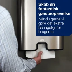 Håndklædeark - Tork H2 Premium - 100297 - 2-lags - 21,2x34 cm - Hvid - 100 ark pr. pakke - 21 pakker