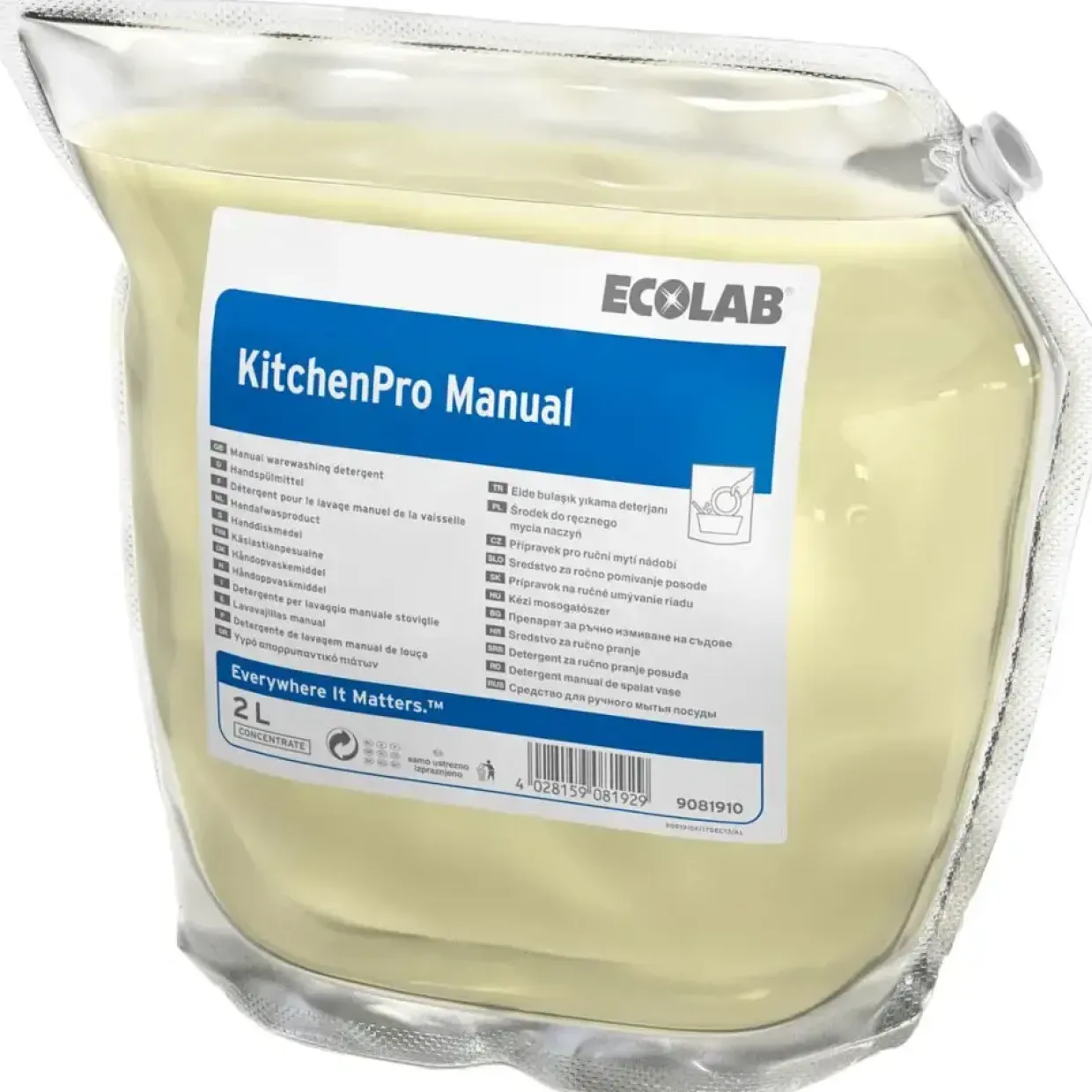 Håndopvask - Ecolab KitchenPro Manual - Uden farve og parfume - 2 L