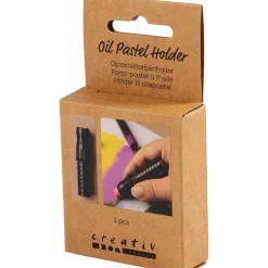 Holder til oliepastel | L: 6,2 cm, diam. 1 cm, sort | 3 stk./ 1 stk.