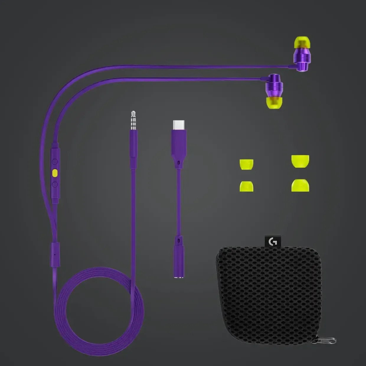Hovedtelefoner - Logitech G333 In-ear Gaming Headphones - Lilla