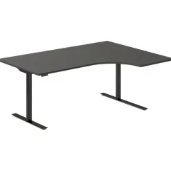 Hæve-sænkebord DNA, Antracit 1800x1200 mm Højre 2-ben/Sort