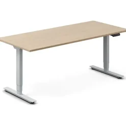 Hæve-sænkebord DNA, Eg 1800x800mm 2-ben/Alugrå