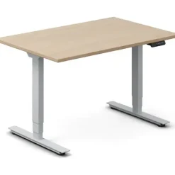 Hæve-sænkebord DNA, Eg 1200x800mm 2-ben/Alugrå
