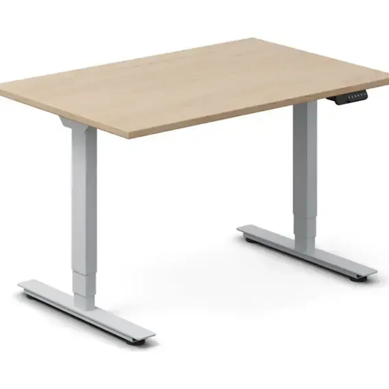 Hæve-sænkebord DNA, Eg 1200x800mm 2-ben/Alugrå