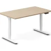 Hæve-sænkebord DNA, Eg 1400x800mm 2-ben/Hvid