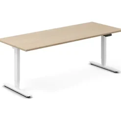 Hæve-sænkebord DNA, Eg 2000x800mm 2-ben/Hvid