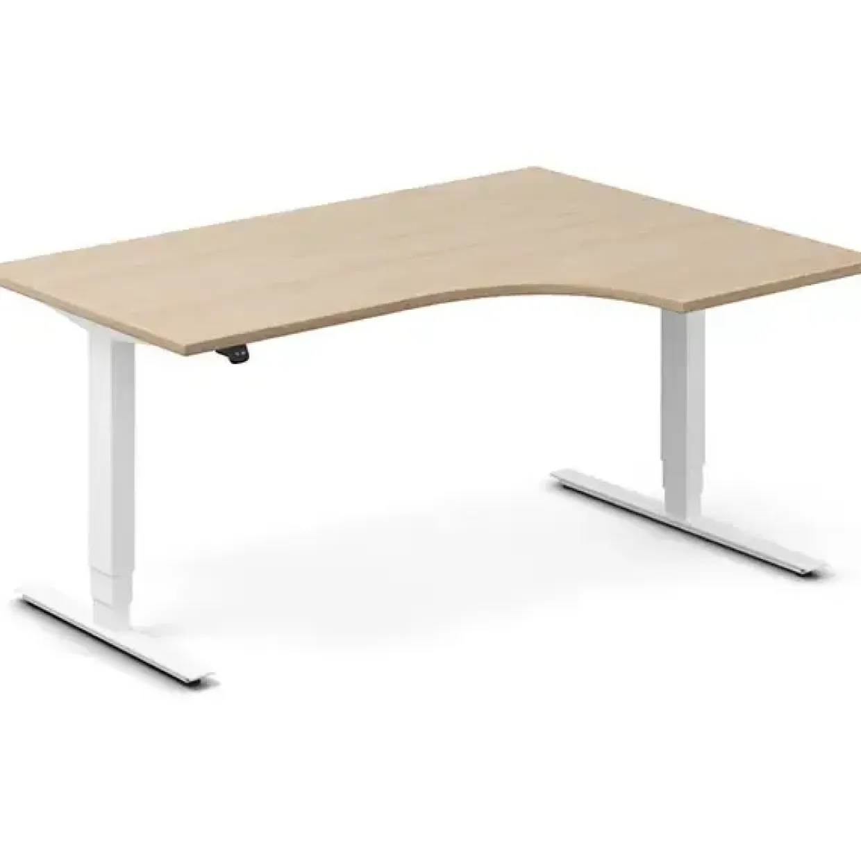 Hæve-sænkebord DNA, Eg 2000x2200mm Højre 3-ben/Alugrå