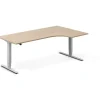 Hæve-sænkebord DNA, Eg 2000x1200mm Højre 2-ben/Alugrå