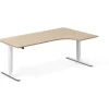 Hæve-sænkebord DNA, Eg 2000x1200mm Højre 2-ben/Hvid