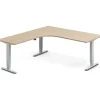 Hæve-sænkebord DNA, Eg 2000x1200mm Venstre 2-ben/Sort