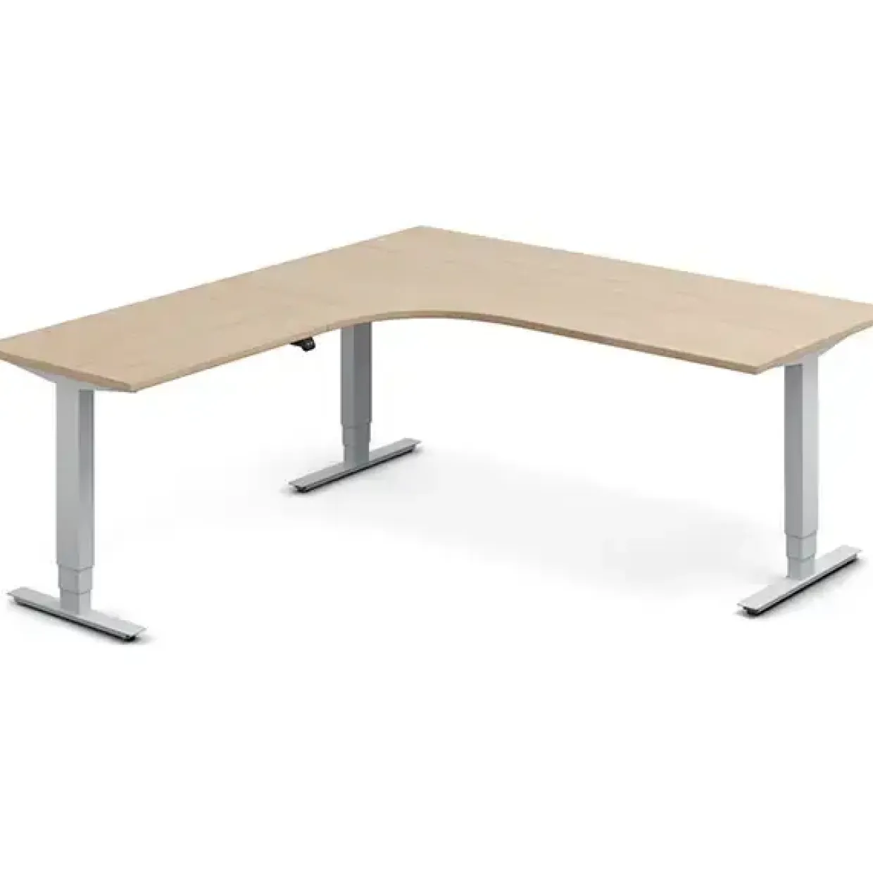 Hæve-sænkebord DNA, Eg 2000x1200mm Venstre 2-ben/Sort