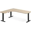 Hæve-sænkebord DNA, Eg 2000x1800mm Venstre 3-ben/Sort