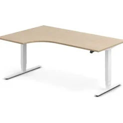 Hæve-sænkebord DNA, Eg 1800x1200mm Venstre 2-ben/Hvid