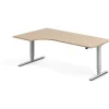 Hæve-sænkebord DNA, Eg 2000x1200mm Venstre 2-ben/Alugrå