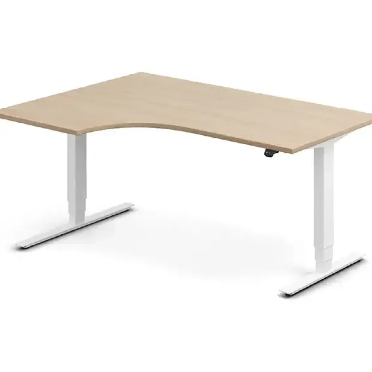 Hæve-sænkebord DNA, Eg 1600x1200mm Venstre 2-ben/Hvid