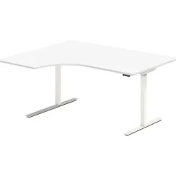 Hæve-sænkebord DNA, Hvid 1600x1200 mm Venstre 2-ben/Hvid