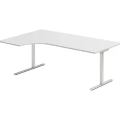 Hæve-sænkebord DNA, Lysgrå 2000x1200 mm Venstre 2-ben/Alugrå