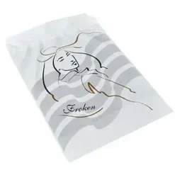 Hygiejnepose Frøken 245x350 mm 35 my Hul til krog 50% genbrugsplast Hvid/Grå - 5 pk x 100 stk/krt