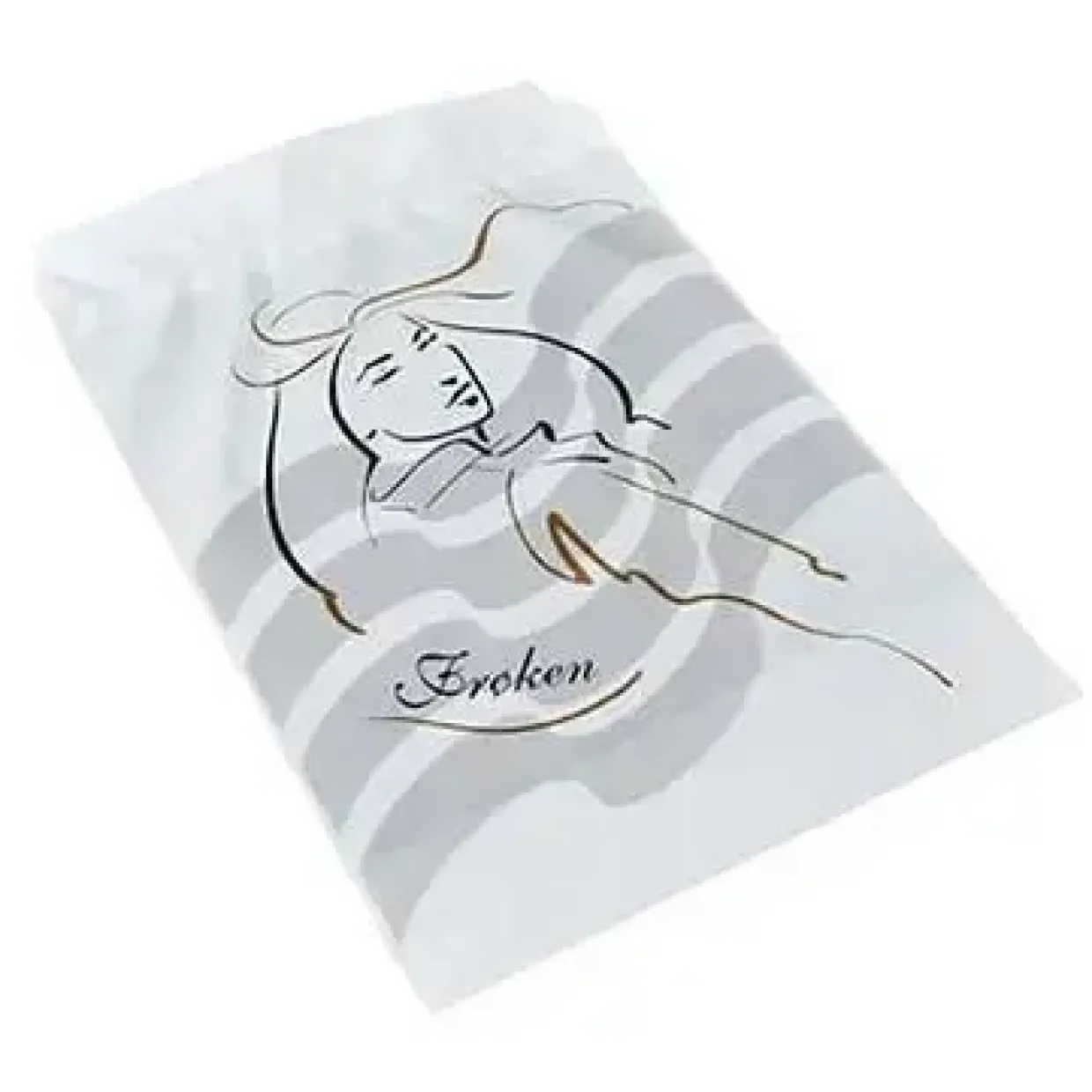 Hygiejnepose Frøken 245x350 mm 35 my Hul til krog 50% genbrugsplast Hvid/Grå - 5 pk x 100 stk/krt