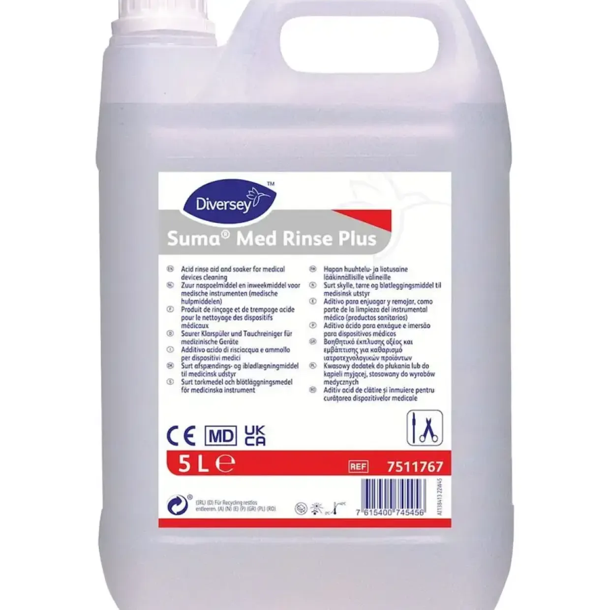 Iblødsætnings- og afspændingsmiddel - Suma Med Rinse Plus - 5 l - 2 stk