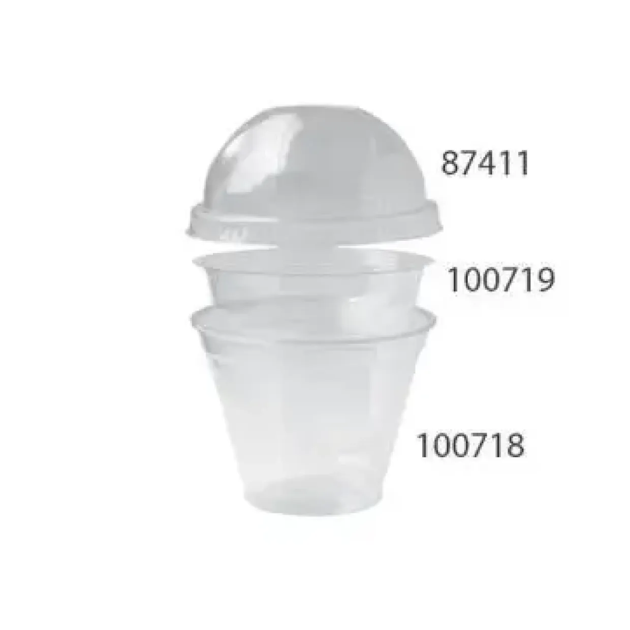 Indsatsskål Ø95 mm RPET klar til Tripot og Fresh Pulsar-serien - 24 ps x 100 stk/krt