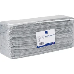 Industriaftørring, ABENA, 1-lags, interfold, 42x35cm, 10,5 cm, grå, nonwoven - 600 stk