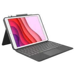 iPad Cover med Tastatur - Logitech Combo Touch - 10.2" (7th/8th Gen) - Graphite - Nordisk Tastatur