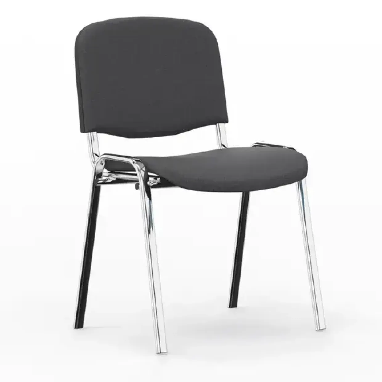 Iso stol, Mørk grå med krom stoleben