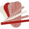 Julehjerter flettede Vivi Gade 14.5 x 10 cm - 8 stk