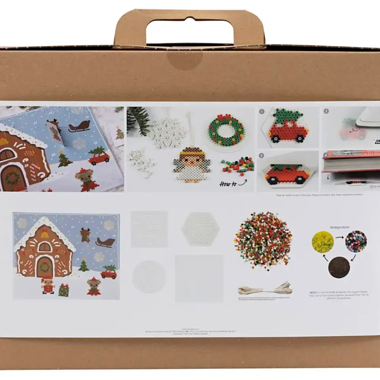 Julekalender - NABBI BioBeads - 24 designs - Karton med print