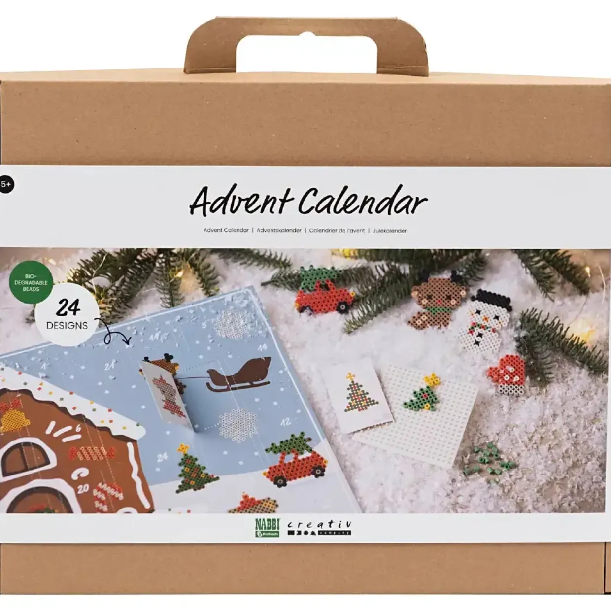 Julekalender - NABBI BioBeads - 24 designs - Karton med print