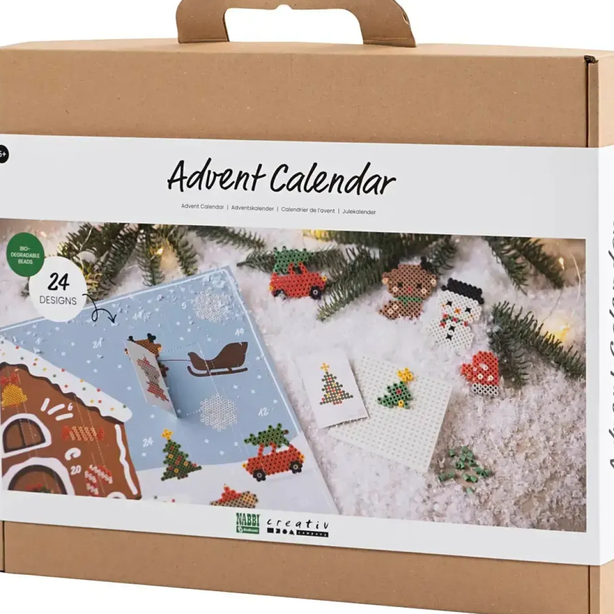 Julekalender - NABBI BioBeads - 24 designs - Karton med print