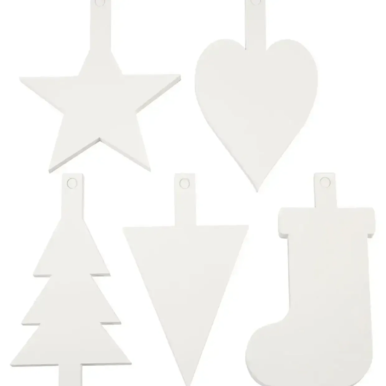 Juleophæng - 23,5–26,5 cm x 15,5–20,5 cm - Hvid 400 g - 100 stk